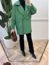 Striped Patterned Coat Green-Black