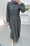 Striped Beymen Dress Anthracite