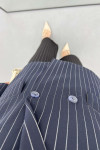 Striped Blazer Jacket Navy Blue