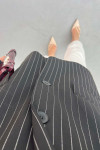 Striped Blazer Jacket Black