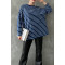 Striped Blouse Navy Blue