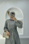 Striped Bymen Dress Gray