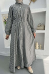 Striped Bymen Dress Gray