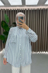 Striped Pocket Shirt White