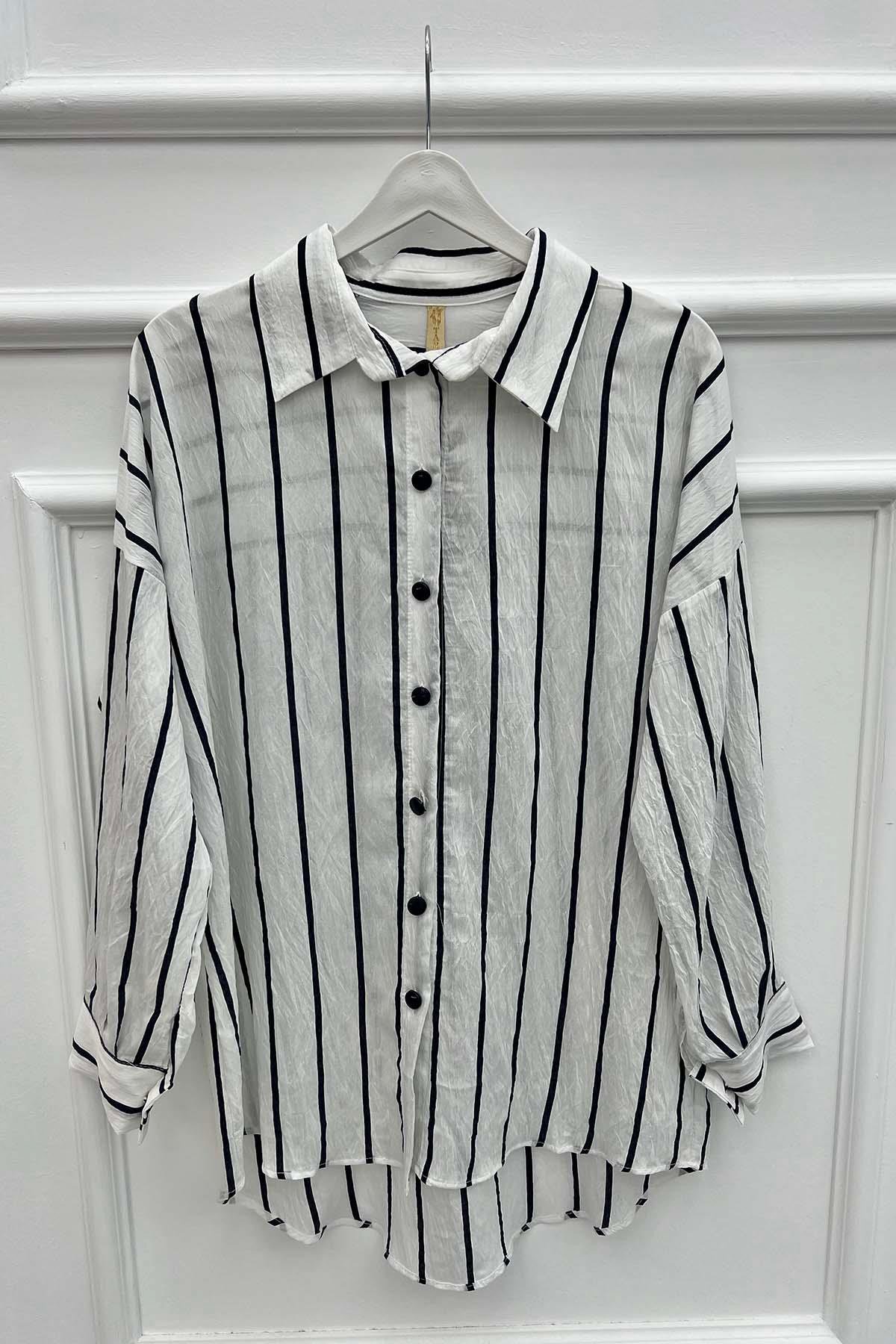 Striped Shirt Navy Blue