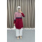 Striped Shirt Tunic Claret Red