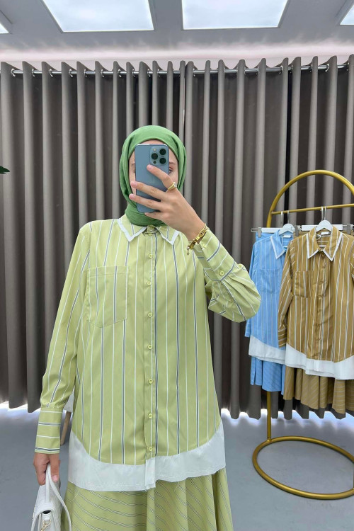 Striped Shirt Green