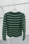 Striped Cardigan Green