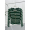 Striped Cardigan Green