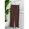 Striped Velvet Trousers Brown