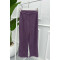 Striped Velvet Trousers Purple