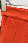 Striped Velvet Trousers Orange