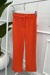 Striped Velvet Trousers Orange