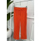 Striped Velvet Trousers Orange