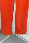 Striped Velvet Trousers Orange