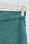 Striped Velvet Trousers Emerald Green