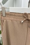 Striped Trousers Milky Coffee