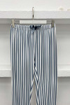 Striped Pajama Bottoms Gray