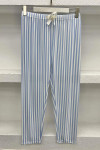 Striped Pajama Bottoms Blue