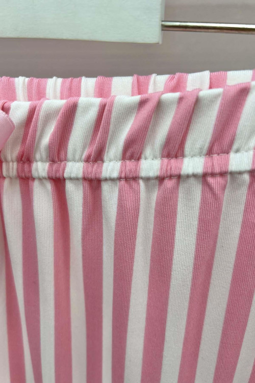 Striped Pajama Bottoms Pink