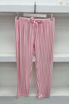 Striped Pajama Bottoms Pink