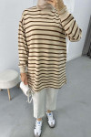 Striped Sweatshirt Bitter Brown