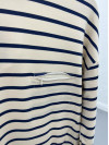 Striped Sweatshirt Beige-Navy Blue