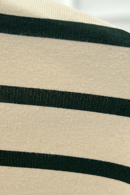 Striped Sweatshirt Beige-Green