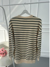 Striped Sweatshirt Beige-Green