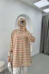 Striped Sweatshirt Dusty Rose