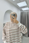 Striped Sweatshirt Brown