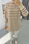 Striped Sweatshirt Purple