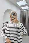 Striped Sweatshirt Black