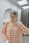 Striped Sweatshirt Orange