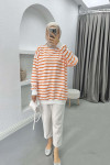 Striped Sweatshirt Orange