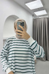 Striped Sweatshirt Emerald Green