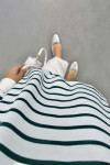 Striped Sweatshirt Emerald Green