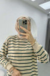 Striped Sweatshirt Emerald Green