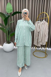 Striped Suit Green