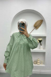 Striped Stone Tunic Green