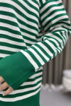 Striped Knitted Sweater Benetton Green