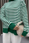 Striped Knitted Sweater Benetton Green