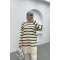 Striped Knitted Sweater Ecru