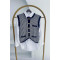 Striped Knit Vest Navy Blue