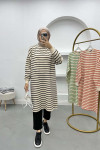 Striped Long Sweatshirt Black