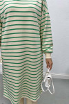 Striped Long Sweatshirt Green