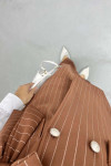 Striped Vest Set Brown