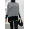 Checkerboard Patterned Knitwear Sweater Black