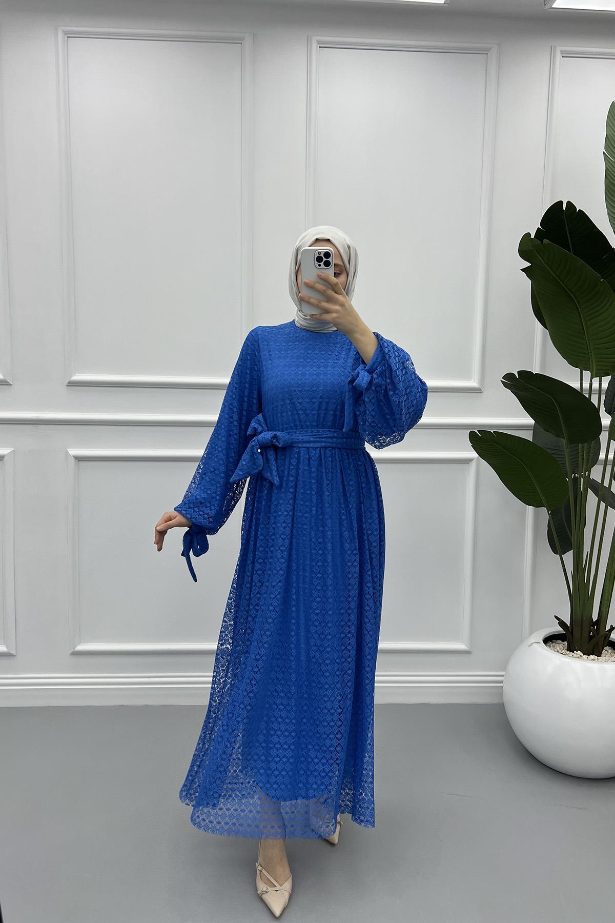 Lace Dress Saxe Blue