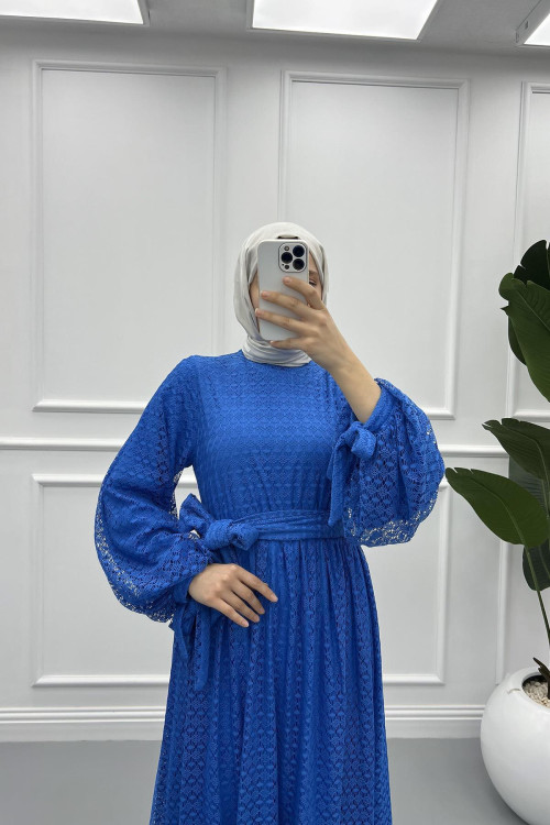 Lace Dress Saxe Blue